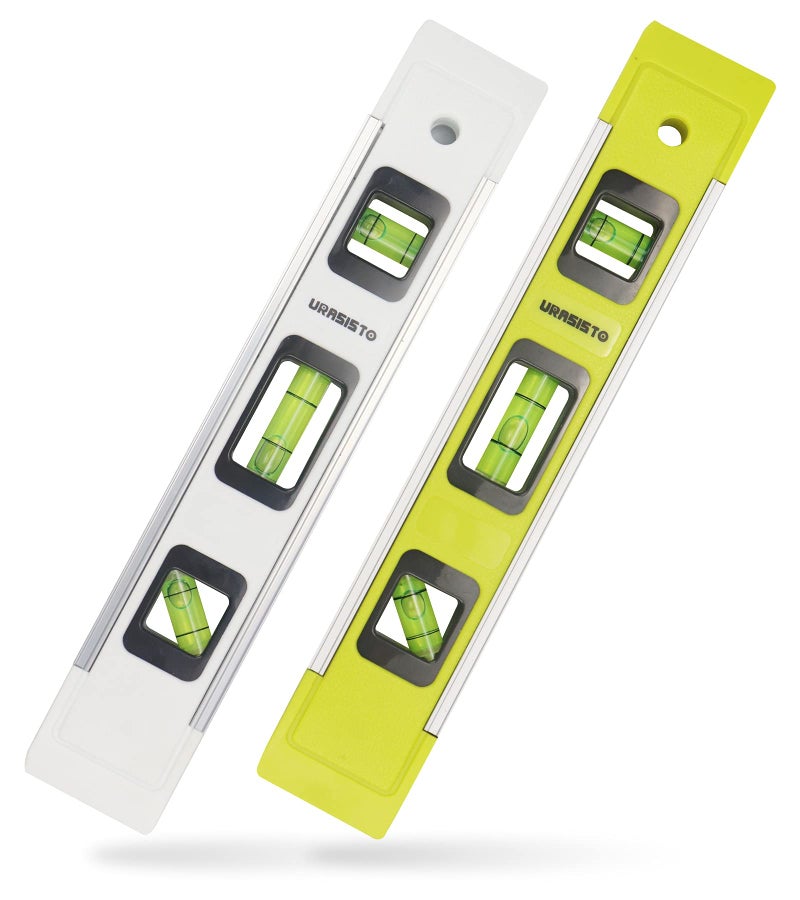 URASISTO 2 Pack Torpedo Level 9-INCH Level with 45/90/180 Bubbles  Small Measuring Tool - Image 1
